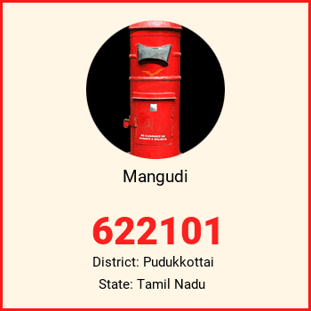 Mangudi pin code, district Pudukkottai in Tamil Nadu