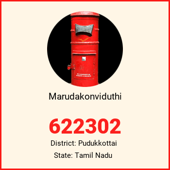 Marudakonviduthi pin code, district Pudukkottai in Tamil Nadu