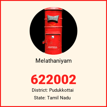 Melathaniyam pin code, district Pudukkottai in Tamil Nadu