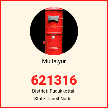 Mullaiyur pin code, district Pudukkottai in Tamil Nadu