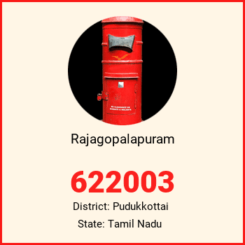 Rajagopalapuram pin code, district Pudukkottai in Tamil Nadu