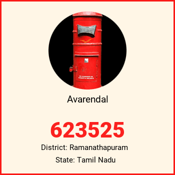 Avarendal pin code, district Ramanathapuram in Tamil Nadu