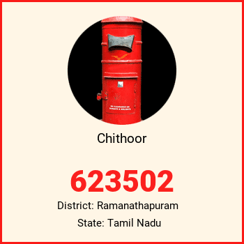 Chithoor pin code, district Ramanathapuram in Tamil Nadu