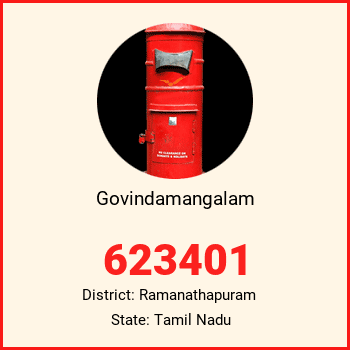 Govindamangalam pin code, district Ramanathapuram in Tamil Nadu