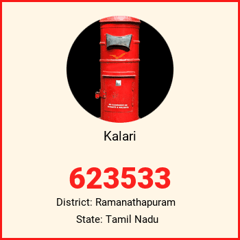 Kalari pin code, district Ramanathapuram in Tamil Nadu