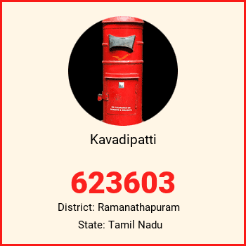 Kavadipatti pin code, district Ramanathapuram in Tamil Nadu
