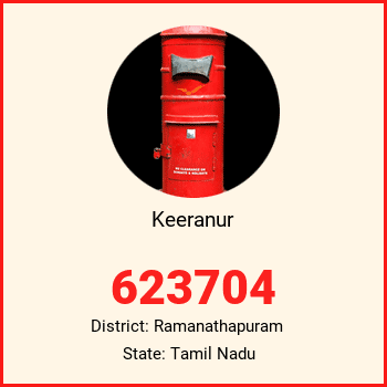 Keeranur pin code, district Ramanathapuram in Tamil Nadu