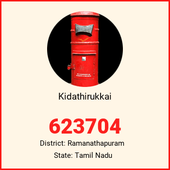 Kidathirukkai pin code, district Ramanathapuram in Tamil Nadu