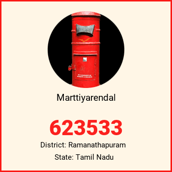 Marttiyarendal pin code, district Ramanathapuram in Tamil Nadu