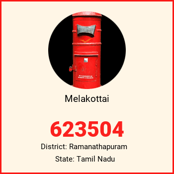 Melakottai pin code, district Ramanathapuram in Tamil Nadu