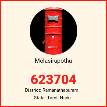 Melasirupothu pin code, district Ramanathapuram in Tamil Nadu