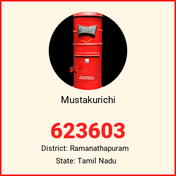 Mustakurichi pin code, district Ramanathapuram in Tamil Nadu