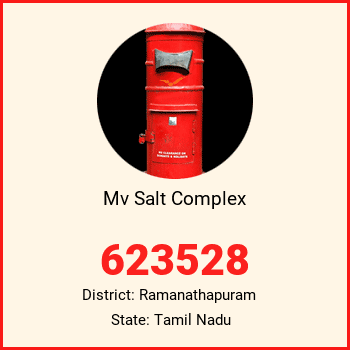 Mv Salt Complex pin code, district Ramanathapuram in Tamil Nadu