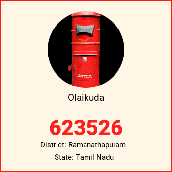 Olaikuda pin code, district Ramanathapuram in Tamil Nadu