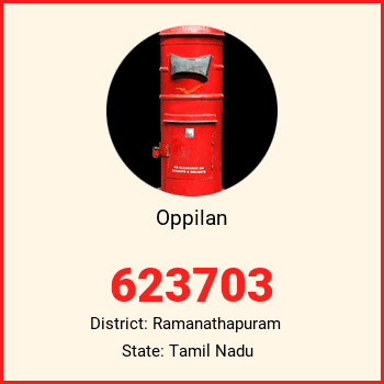Oppilan pin code, district Ramanathapuram in Tamil Nadu