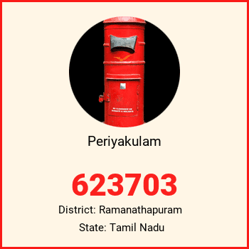 Periyakulam pin code, district Ramanathapuram in Tamil Nadu