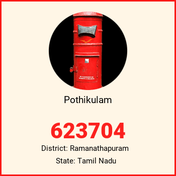 Pothikulam pin code, district Ramanathapuram in Tamil Nadu