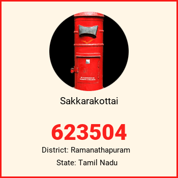 Sakkarakottai pin code, district Ramanathapuram in Tamil Nadu