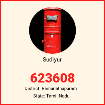 Sudiyur pin code, district Ramanathapuram in Tamil Nadu