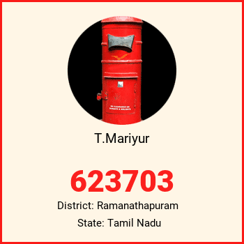 T.Mariyur pin code, district Ramanathapuram in Tamil Nadu