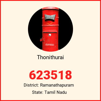 Thonithurai pin code, district Ramanathapuram in Tamil Nadu