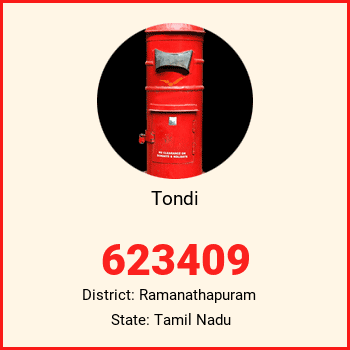 Tondi pin code, district Ramanathapuram in Tamil Nadu