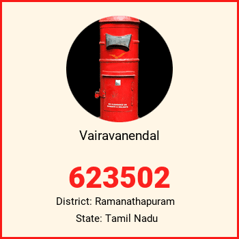 Vairavanendal pin code, district Ramanathapuram in Tamil Nadu