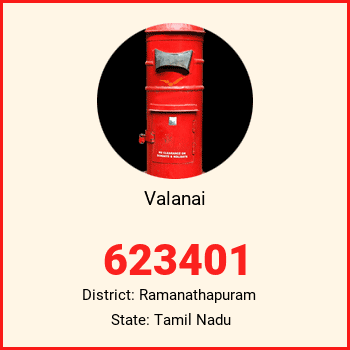 Valanai pin code, district Ramanathapuram in Tamil Nadu