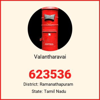 Valantharavai pin code, district Ramanathapuram in Tamil Nadu