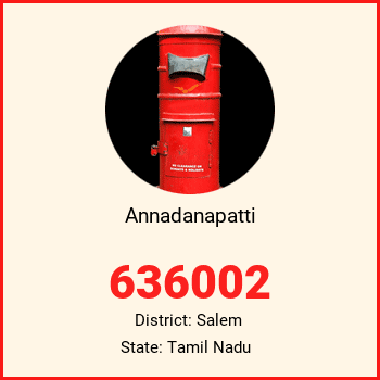 Annadanapatti pin code, district Salem in Tamil Nadu