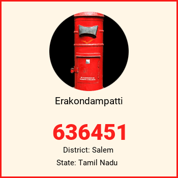 Erakondampatti pin code, district Salem in Tamil Nadu