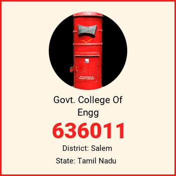 Govt. College Of Engg pin code, district Salem in Tamil Nadu