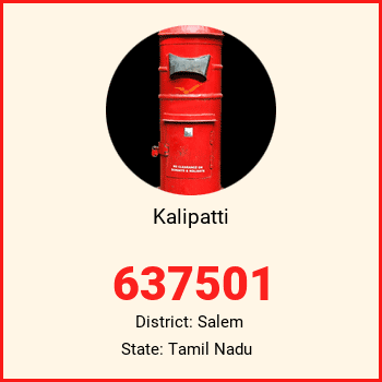 Kalipatti pin code, district Salem in Tamil Nadu
