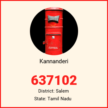 Kannanderi pin code, district Salem in Tamil Nadu