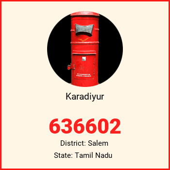 Karadiyur pin code, district Salem in Tamil Nadu