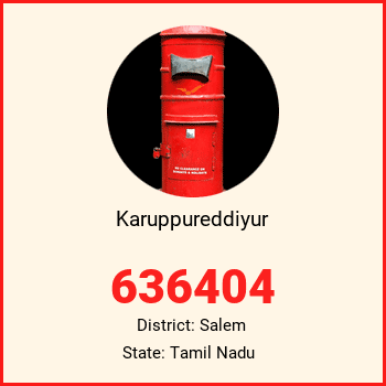 Karuppureddiyur pin code, district Salem in Tamil Nadu