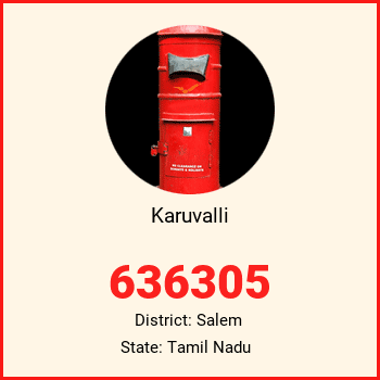 Karuvalli pin code, district Salem in Tamil Nadu