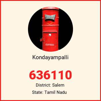 Kondayampalli pin code, district Salem in Tamil Nadu