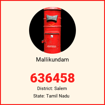 Mallikundam pin code, district Salem in Tamil Nadu