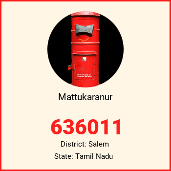 Mattukaranur pin code, district Salem in Tamil Nadu