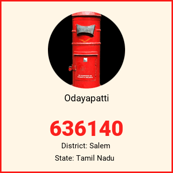 Odayapatti pin code, district Salem in Tamil Nadu