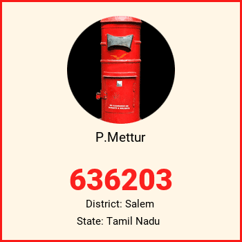 P.Mettur pin code, district Salem in Tamil Nadu