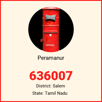 Peramanur pin code, district Salem in Tamil Nadu