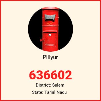 Piliyur pin code, district Salem in Tamil Nadu