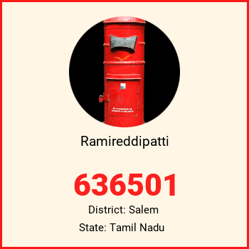 Ramireddipatti pin code, district Salem in Tamil Nadu