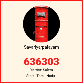 Savariyarpalayam pin code, district Salem in Tamil Nadu