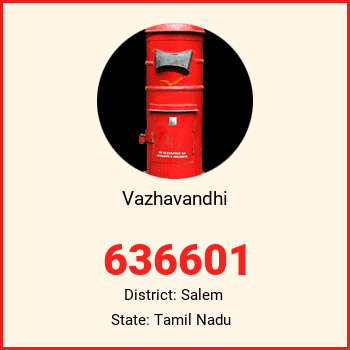Vazhavandhi pin code, district Salem in Tamil Nadu