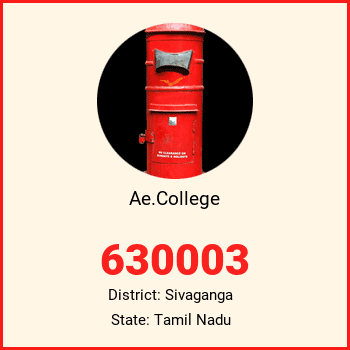 Ae.College pin code, district Sivaganga in Tamil Nadu