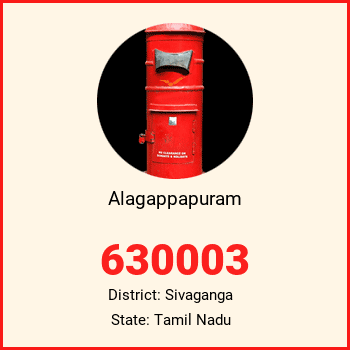 Alagappapuram pin code, district Sivaganga in Tamil Nadu