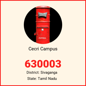 Cecri Campus pin code, district Sivaganga in Tamil Nadu